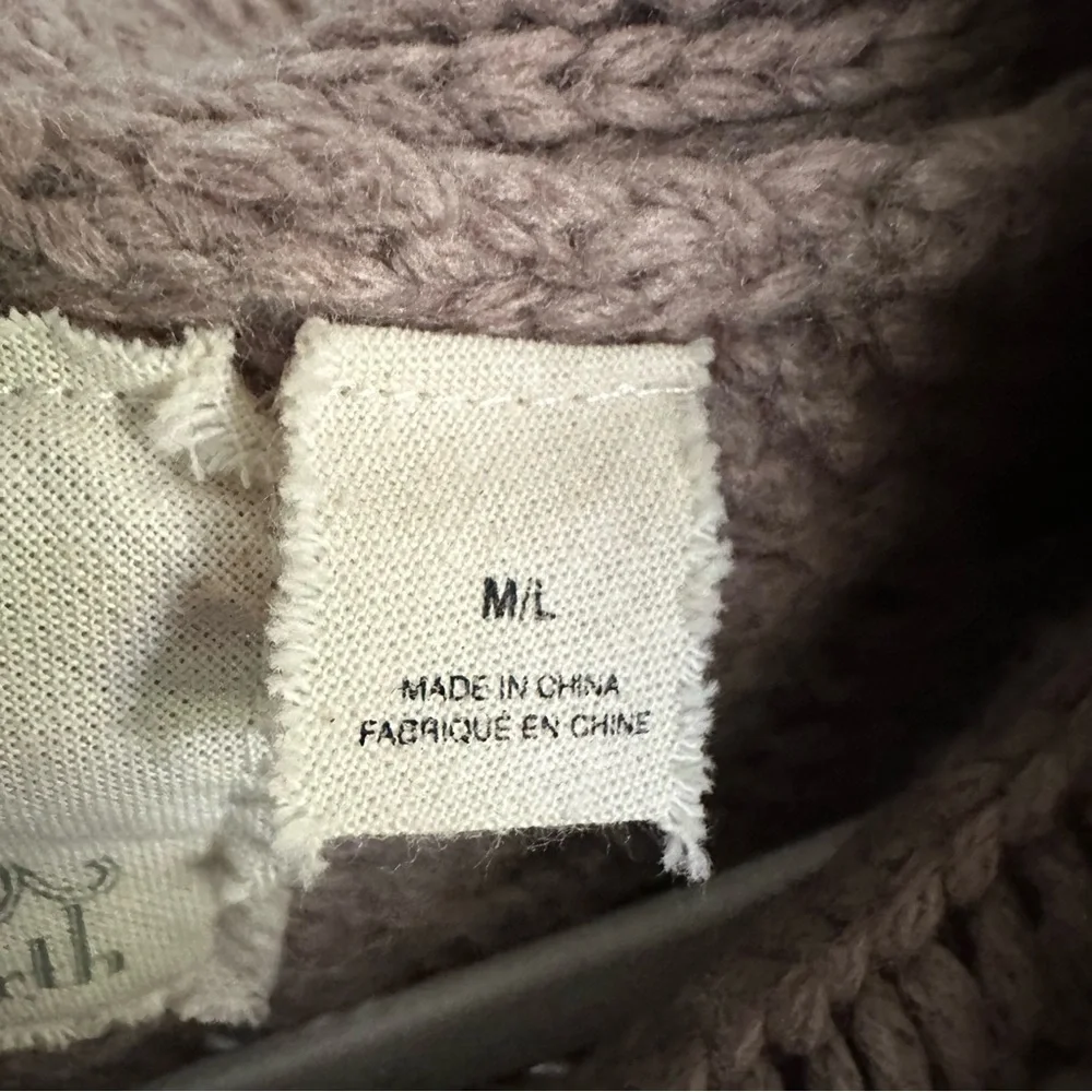 Anthropologie Angel of the North Bryson Cowl Neck Poncho Sweater Oversized M/L